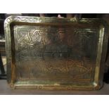 A classic Persian/Ottoman Empire brass tray