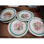 An antique porcelain part dessert service (a/f)