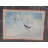 A Robert Taylor Spitfire print "Ramrod 792", pencil signed by Johnnie Johnson,