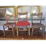 Thee 1930s beech children's chairs