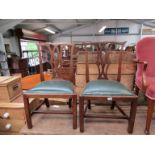 A pair of Georgian mahogany dining chairs