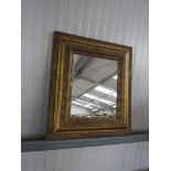 A 19th Century gilt framed mirror, later mirror plate,