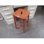 A pine high stool