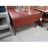 A Georgian mahogany Pembroke table with end drawer,