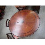 A Victorian oak extending table,