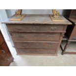 A 19th Century continental scumble painted pine four drawer chest