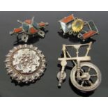 Two Scottish hardstone brooches,