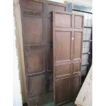 Two panelled oak doors. 186.5 x 66.