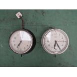 Two bakelite cased wall clocks