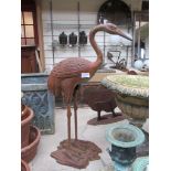 A cast iron study of a heron.