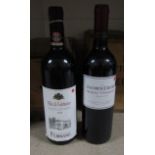 2001 Jacobs Creek Shiraz Cabernet, 1998 Villa di Fubbiani Colline Lucchesi,