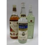 Appleton White Jamaica Rum 4/5 Quart, Bacardi Amber Rum 40flozs,