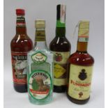 Nautilus Rhum 100cl, Pitterson Rhum Blanc, Brandy Legor 1ltr,