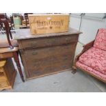 A 19th Century Continental scumble painted pine four drawer chest,