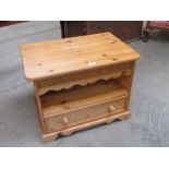 A pine TV stand