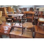 A 19th Century rosewood side table a/f (one of a nest),