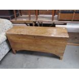 A 19th Century rustic pine coffer/ blanket box,