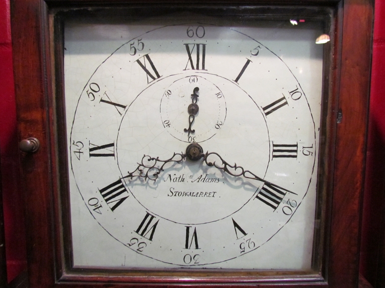 Nathaniel Adams, Stowmarket: a late 18th Century 30 hour longcase clock in walnut case, - Image 3 of 3