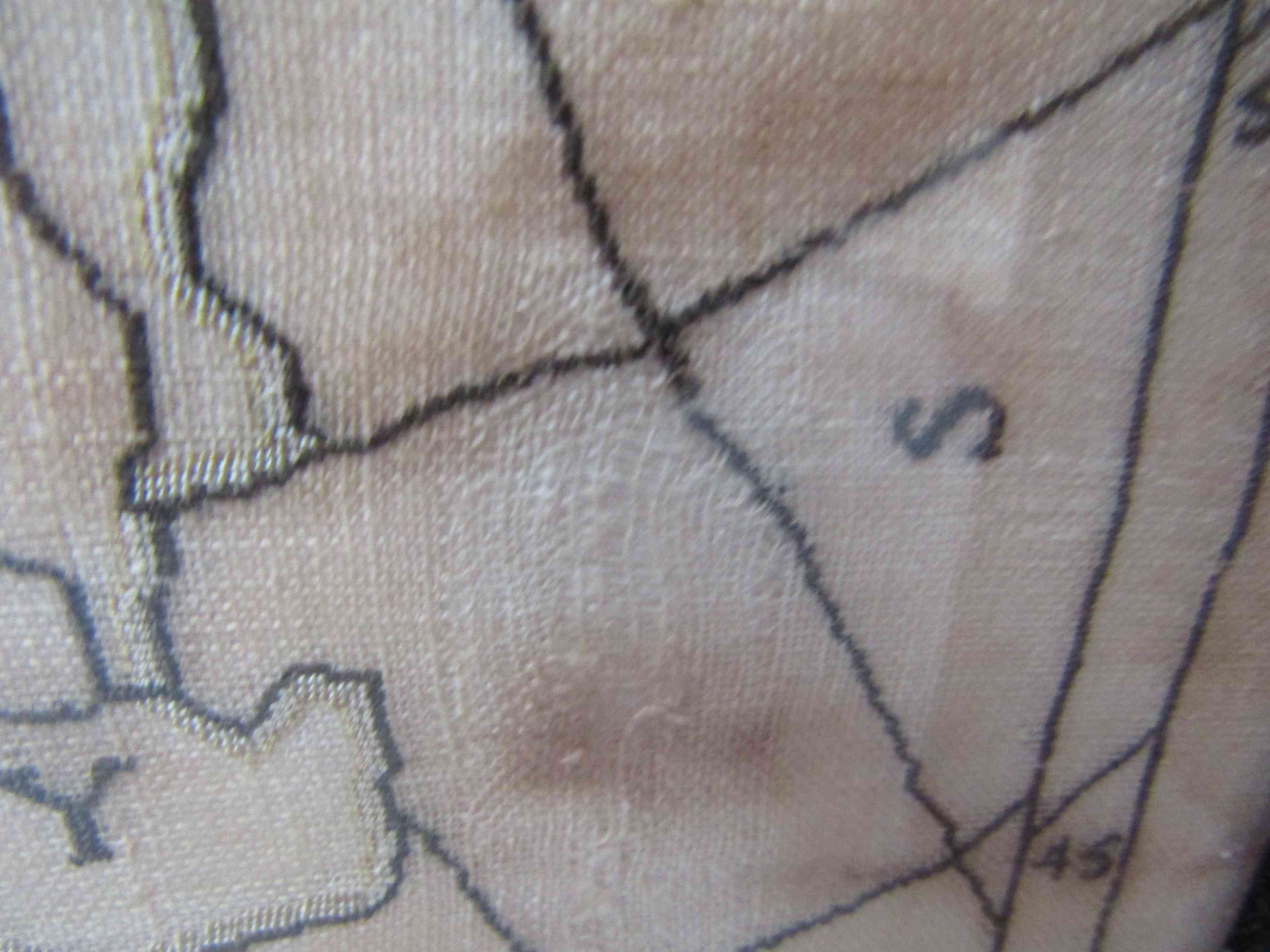 A late Georgian silk thread on linen sampler, "A Map of Europe", - Image 4 of 5