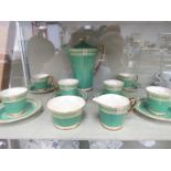 Crown Devon Fieldings Deco coffee set for six,