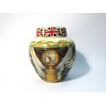 A Moorcroft Bullnose Morris pattern ginger jar, designed by Paul Hilditch.