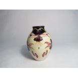 A Moorcroft Fuschias Angel pattern vase designed by Marie Penkethman, 14cm tall,