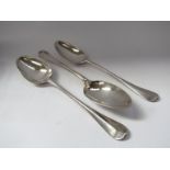 WITHDRAWN - Three Alexander Aitchison I,18th Century silver dessert spoons, Edinburgh 1756,
