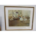 Russell Flint pencil signed print, Ballerina's, copyright WF Stacey,