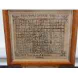 A Victorian monotone sampler, "Multiplication Table, Duchess of Athole's School",