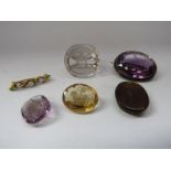 Four gemstone wax seals including horse design,