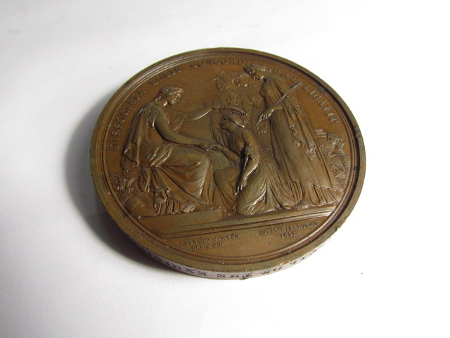 A Victorian bronze commemorative prize medal, for the Great Exhibition of 1851, - Image 2 of 4