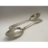 A Georgian silver tablespoon, makers mark rubbed, London 1815,