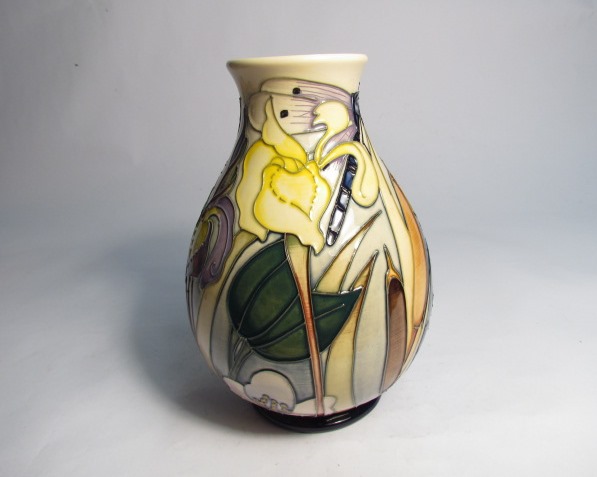 A Moorcroft Windsor Lock pattern vase 25/30 Limited Edition, designed by Emma Bossons, 19cm tall,