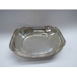 An Atkin Brothers silver rounded rectangular basket with pierced border, Sheffield 1922,