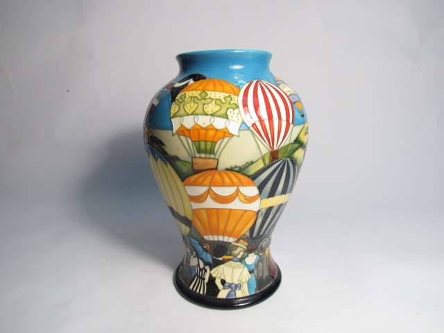 A Moorcroft Up Up and Away pattern vase, designed by Paul Hilditch, limited edition 86/200, - Image 2 of 3