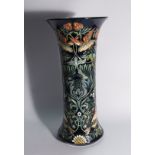A Moorcroft Trial pattern large vase, stylized birds and foliage, dated 13.03.