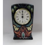 A Moorcroft Trial pattern clock R.J.