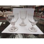 Three 19th Century glasses including rummer
