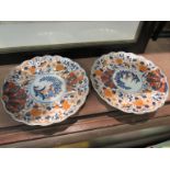 A pair of Old Imari pattern plates