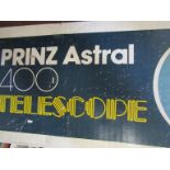 A boxed Prinz Astral 400 telescope