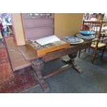 A Jacobean style oak refectory table,