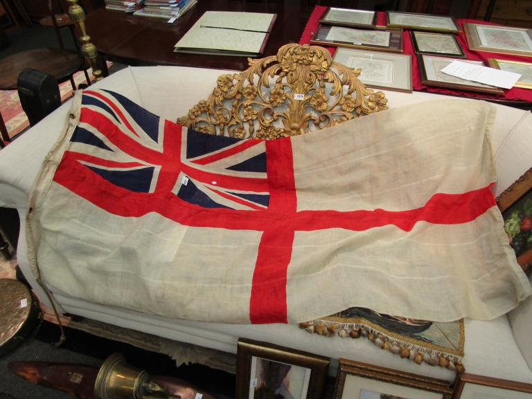 A white Ensign flat 68" x 34" indistinct mark of 1940