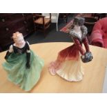 A Royal Worcester figurine "Natasha" and a Royal Doulton figurine "Vanessa" HN3198
