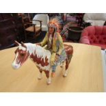 A Beswick Mounted Indian on Skewbald horse, model no.