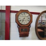 A Lindford & Son Norwich parquetry drop dial clock,