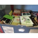 Three boxes of needle craft and gardening books