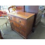 A 19th Century mahogany chest of two over three drawers,