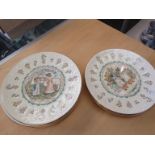 A collection of Royal Doulton Kate Greenaway Almanack plates