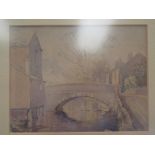 Neil Taylor's view of the Cartmel from the Old Ford, watercolour signed bottom right, gilt frame,