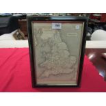 A Victorian map of England & Wales drawn and engraved by J.